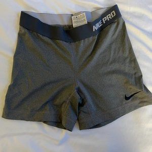 Nike pro gray shorts women 3" Size Small